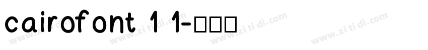 cairofont 1 1字体转换